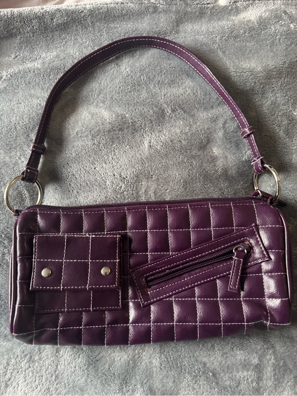 Purple Grunge Purse Shoulder Bag Women Fashion Petite Handbag